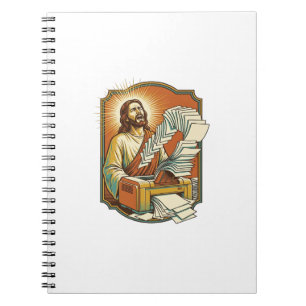 Carnet Impression feuille Excel Jésus 50 pages blanches H