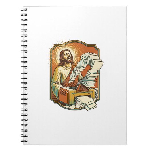 Carnet Impression feuille Excel Jésus 50 pages blanches H (Devant)