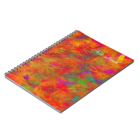 Carnet Impression florale colorée (Côté gauche)