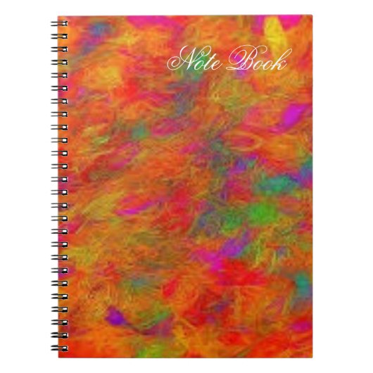 Carnet Impression florale colorée (Devant)