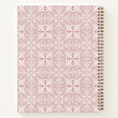 Carnet Impression florale géométrique rose poudrée person (Dos)
