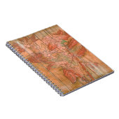 Carnet Impression florale orange moderne sur Arrière - pl (Côté Droit)