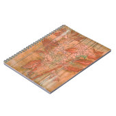 Carnet Impression florale orange moderne sur Arrière - pl (Côté gauche)