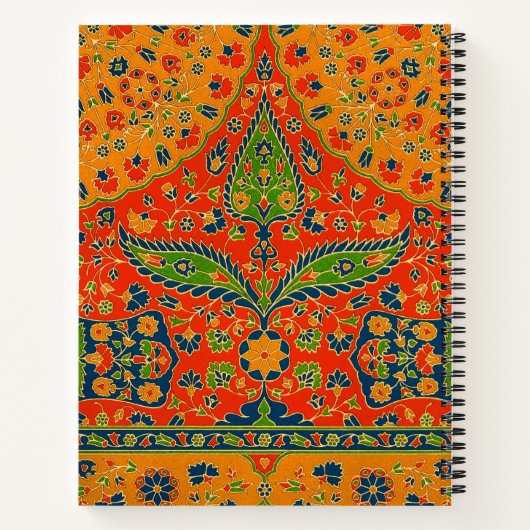 Carnet Impression florale persane décorative (Dos)