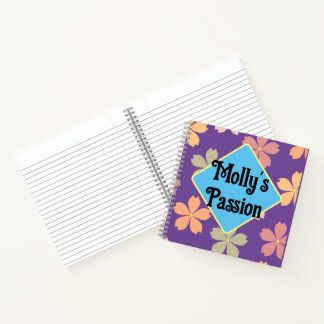 Carnet Impression florale personnalisable Gratitude