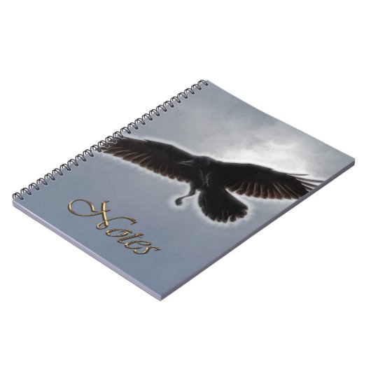 Carnet Impression fractale descendante du corbeau (Côté gauche)