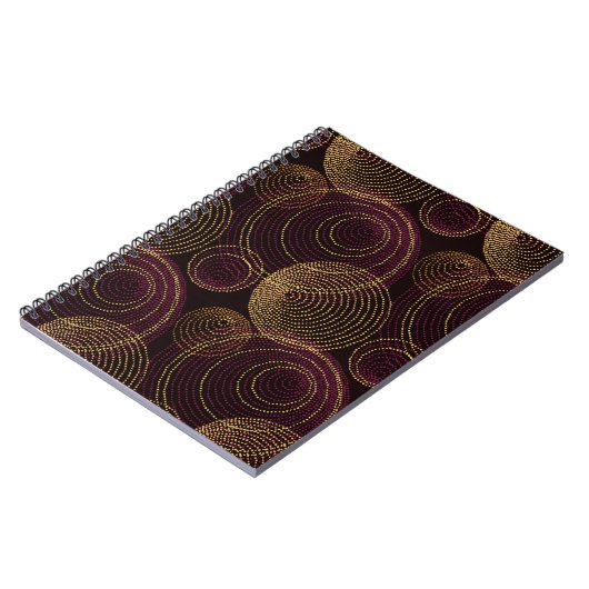 Carnet Impression géométrique Or Luxuriante (Côté gauche)