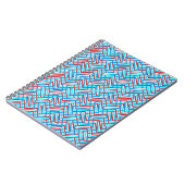 Carnet Impression graphique rouge et bleu rétro (Côté gauche)