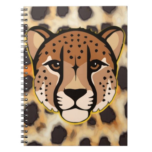 Carnet Impression guépard Puissance (Devant)