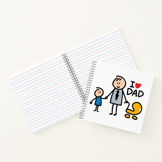 Carnet Impression J'aime Papa (Intérieur)