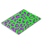 Carnet Impression léopard vert violet (Côté gauche)