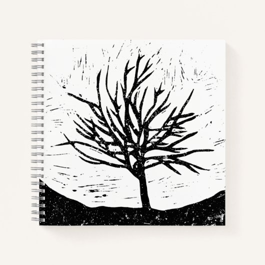 Carnet Impression linéaire automatique de l'arbre (Devant)