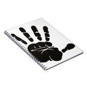Carnet Impression main noir (Côté Droit)