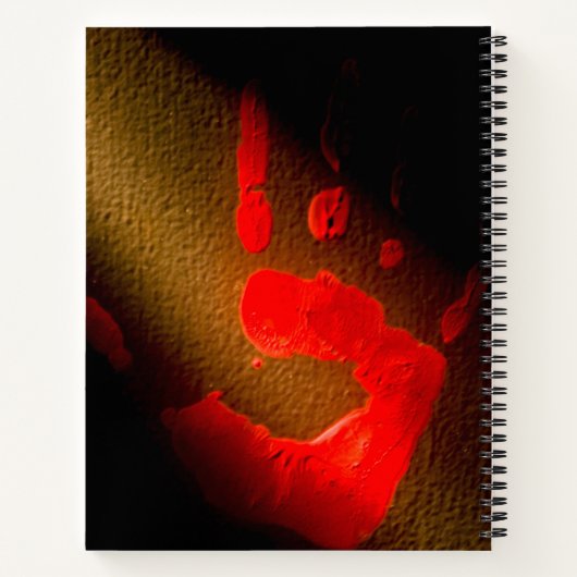 Carnet Impression main rouge (Dos)