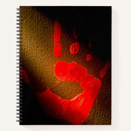 Carnet Impression main rouge (Devant)