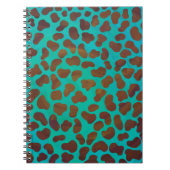 Carnet Impression marron et sarcelle Dalmatien (Devant)