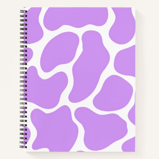 Carnet Impression minimaliste de vache violette (Devant)