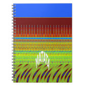 Carnet Impression Motif géométrique coloré (Devant)