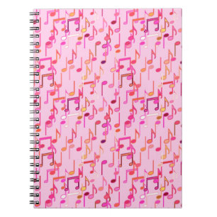 Carnet Impression musicale - rose, multi