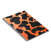 Carnet Impression noire et orange de vache (Côté Droit)