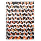 Carnet Impression noire et orange Zebra (Devant)