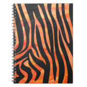 Carnet Impression noire et orange Zebra (Devant)