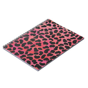 Carnet Impression noire et rouge dalmate