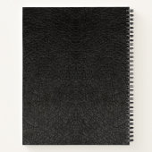 Carnet Impression numérique de cuir noir (Dos)