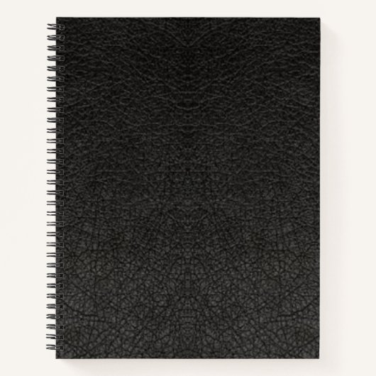 Carnet Impression numérique de cuir noir (Devant)