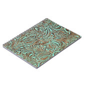 Carnet Impression Occidentale à outils Turquoise et Choco (Côté gauche)