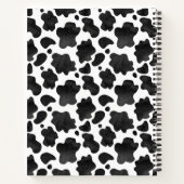 Carnet Impression personnalisée de vache noire et blanche (Dos)