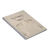 Carnet Impression pieds nus dans le sable (Côté Droit)