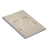 Carnet Impression pieds nus dans le sable (Côté Droit)