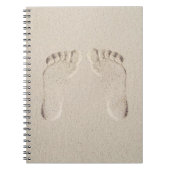 Carnet Impression pieds nus dans le sable (Devant)