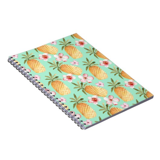 Carnet Impression rétro tropicale sur l'arrière - plan à  (Côté Droit)