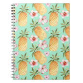 Carnet Impression rétro tropicale sur l'arrière - plan à  (Devant)