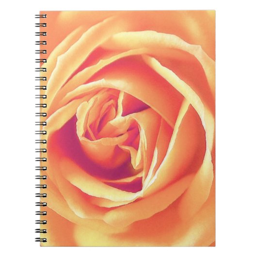 Carnet Impression rose orange doux (Devant)