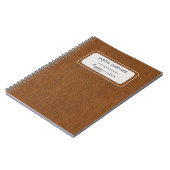 Carnet Impression sur tissu en denim bronze minimal chic (Côté gauche)