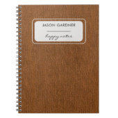 Carnet Impression sur tissu en denim bronze minimal chic (Devant)