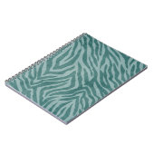 Carnet Impression turquoise vert Zebra (Côté gauche)