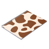 Carnet Impression vache rose et marron (Côté gauche)