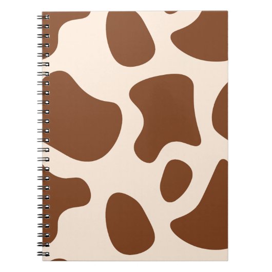 Carnet Impression vache rose et marron (Devant)