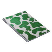 Carnet Impression verte et blanche de vache (Côté Droit)