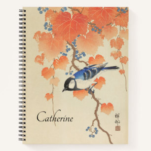 Carnet Impression vintage d'aquarelle japonaise