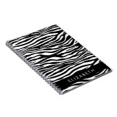 Carnet Impression Zèbre, Grilles, Noir Et Blanc, Votre No (Côté Droit)