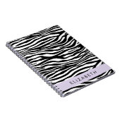 Carnet Impression Zèbre, Grilles, Noir Et Blanc, Votre No (Côté Droit)