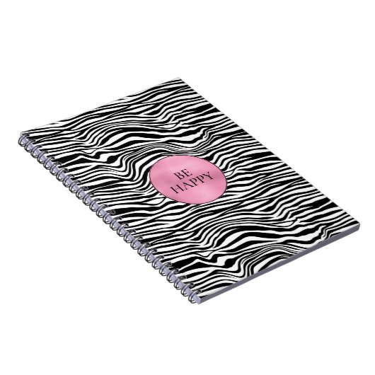 Carnet Impression Zèbre noir et blanc (Côté Droit)