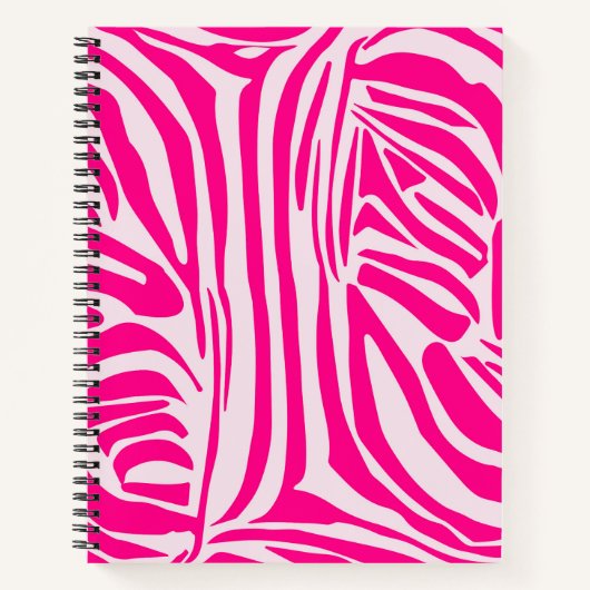 Carnet Impression zèbre rose (Devant)