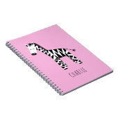 Carnet Impression zèbre rose enfants mignons (Côté Droit)