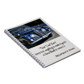 Carnet Impressionnant Blue Antique Car, Fête des pères Sp (Côté Droit)